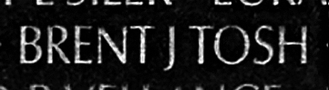 Tosh's name engraved in the Wall